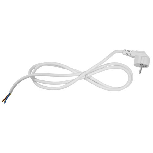 Clavija Inyectada+1,15m manguera blanca