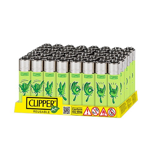 Mechero Clipper Sing Leaves CP11R 48 uds