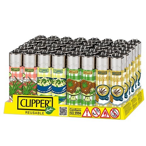 Mechero Clipper Food Leaves CP11R 48u*