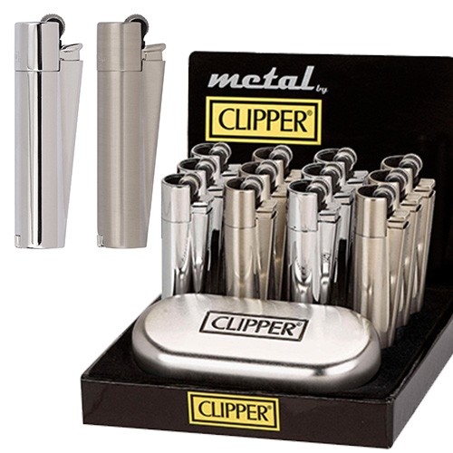 Mechero Clipper Metal Piedra CMP11R 12u