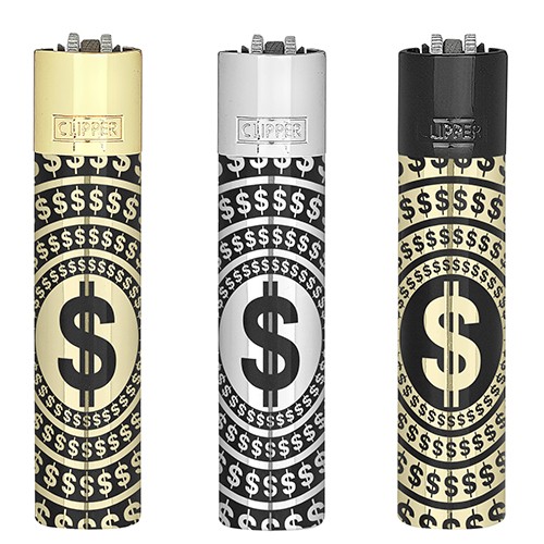 Mechero Clipper Metal Dollar CMP11R 12ud