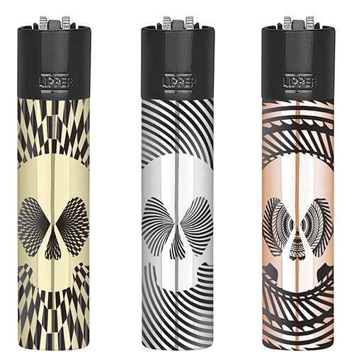 Mechero Clipper Metal Amazing Skulls 12u