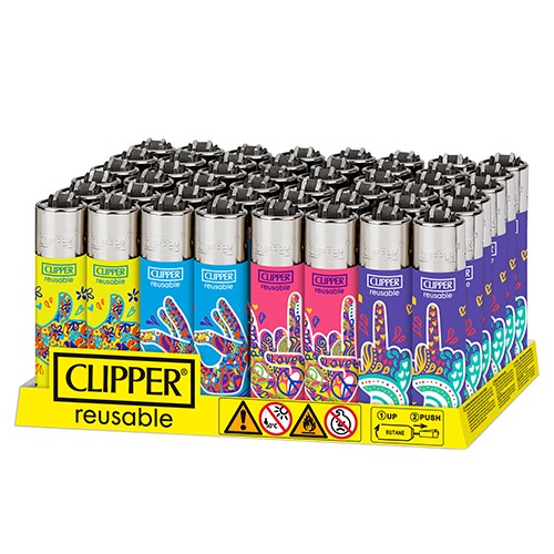 Mechero Clipper Hippie Hands 2 CP11R 48u