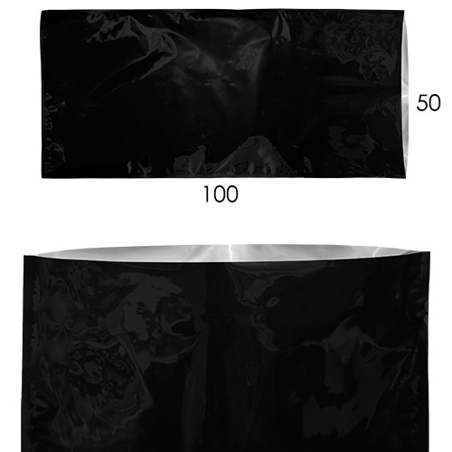 Bolsa Sellable Metal Negra Gde50x100cm