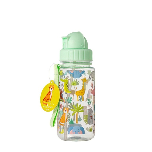 BOTELLA DE TRITAN CON PAJITA ANIMALES