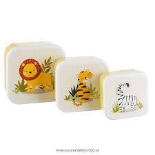 SET DE TRES TUPPERS SAFARI
