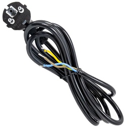 [CLAVI2] Clavija Negra Schuko (3x1mm) + 2 mcable