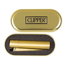 [CLI76] Mechero Clipper Metal Gold CMP11R 12 uds