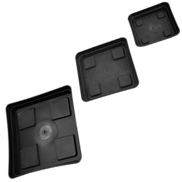 [PCN26] Plato Cuadrado Negro 26*26 (87u/c)